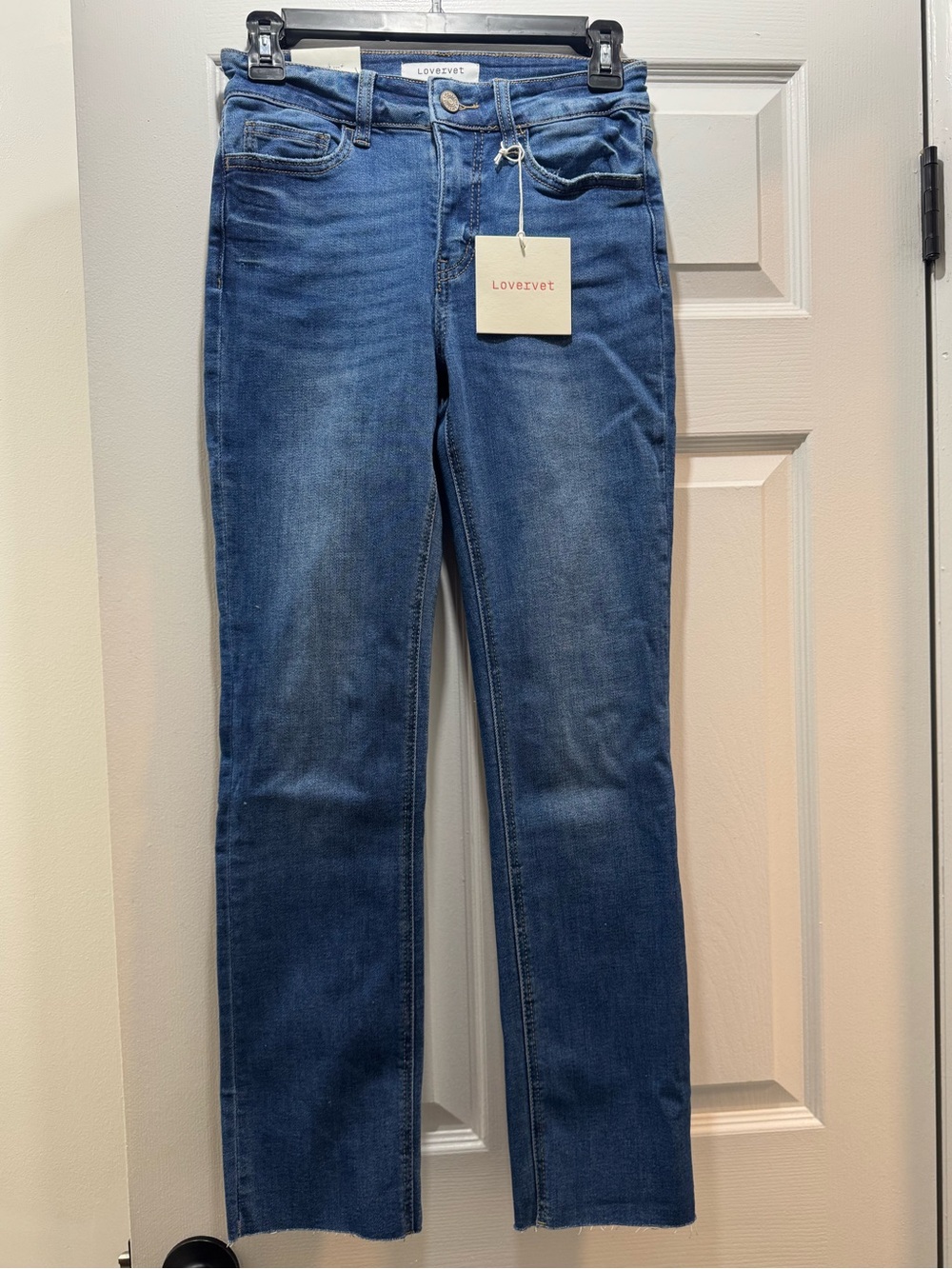 Lover•Vet Classic Straight Leg Jeans in Blue